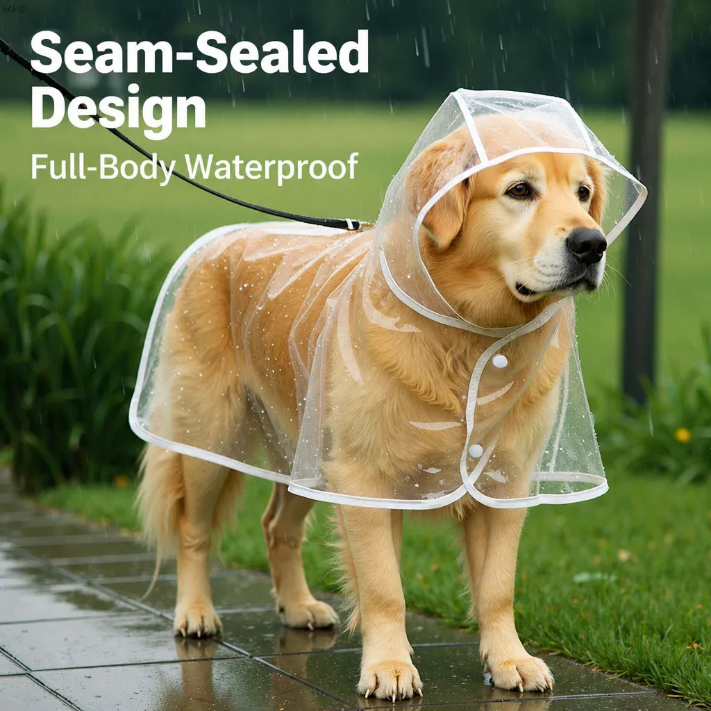 Hooded Full-Coverage Dog Raincoat