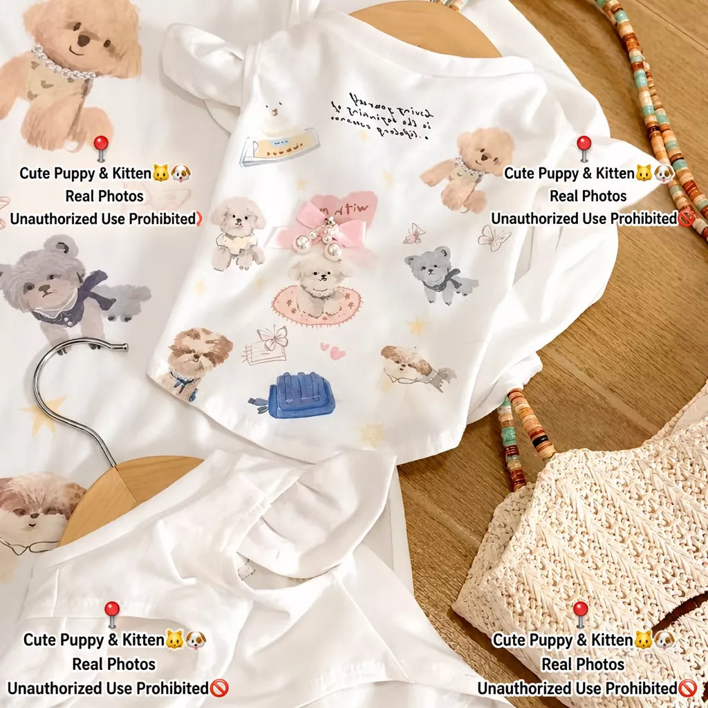 Bow Tie Flutter-Sleeve Pet Vest