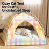 Semi-Enclosed Cat Tent Bed with Removable, Washable Design