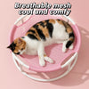 Round Elevated Pet Bed with Breathable Fabric