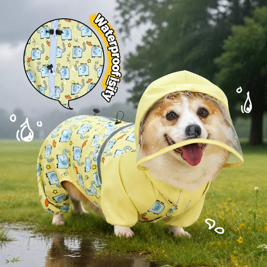 Full-Coverage Four-Leg Dog Raincoat