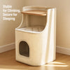 Two-Level Square Sisal Cat Scratcher Barrel with Resting Space
