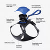 Nylon Harness with Integrated Retractable Leash for Dogs