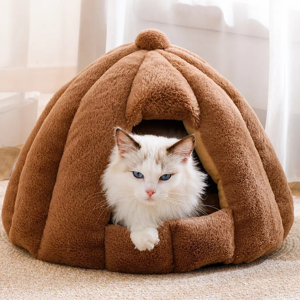 Enclosed Tent Bed for Cats and Small Dogs