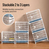 Reinforced Stackable Indoor Dog Crate with Potty Tray