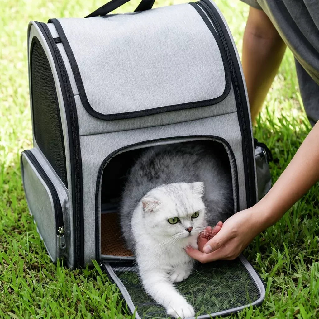 Large Breathable Pet Carrier Backpack for Dogs and Cats
