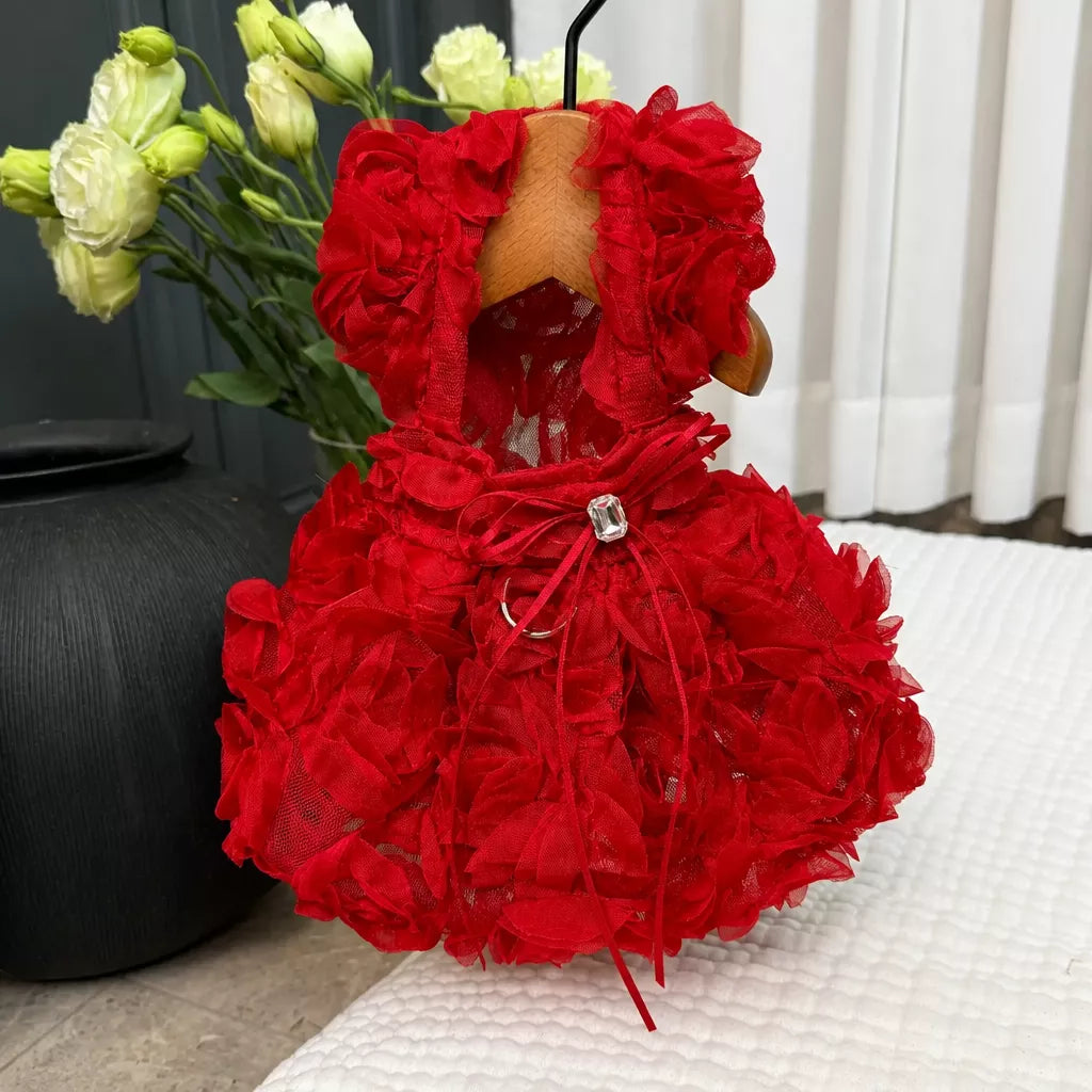 Pet Summer Dress with Suspender-Style Straps