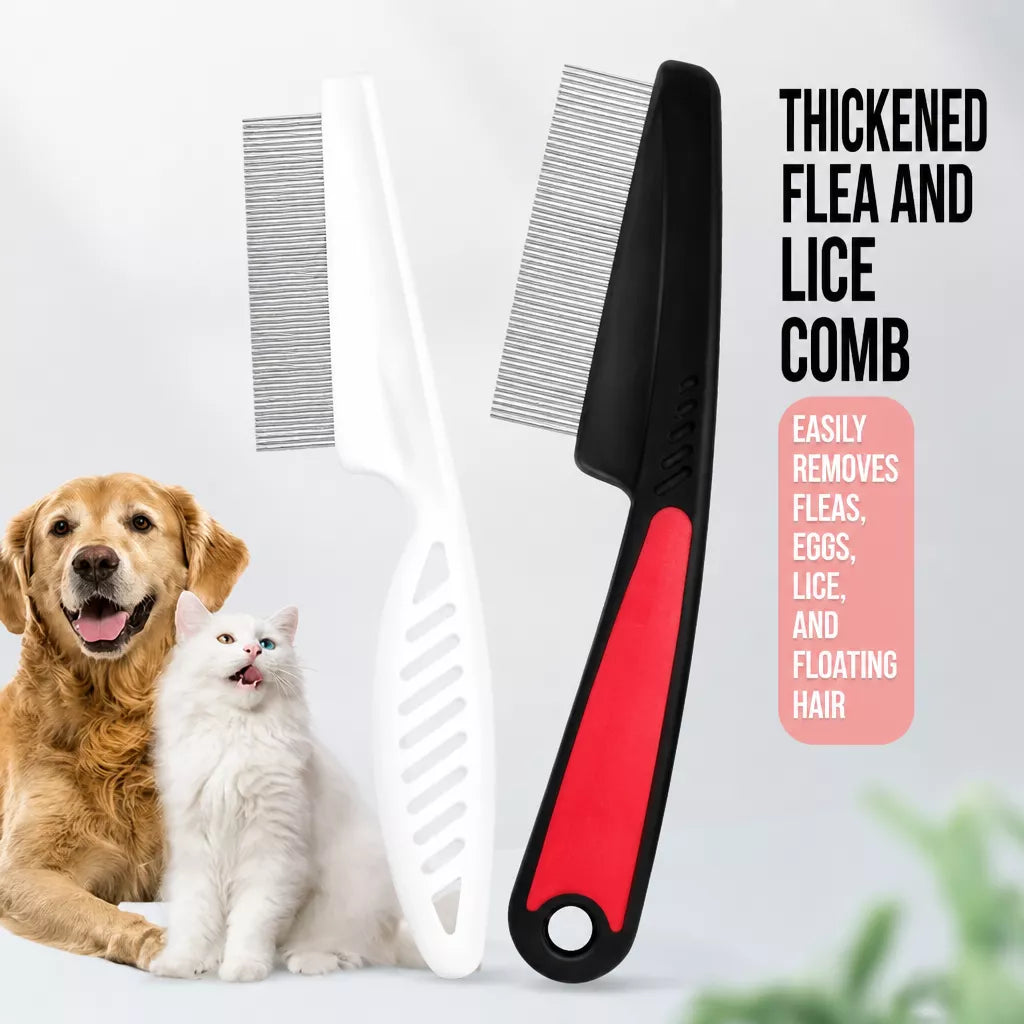 Fine-Tooth Flea Comb for Cats and Dogs