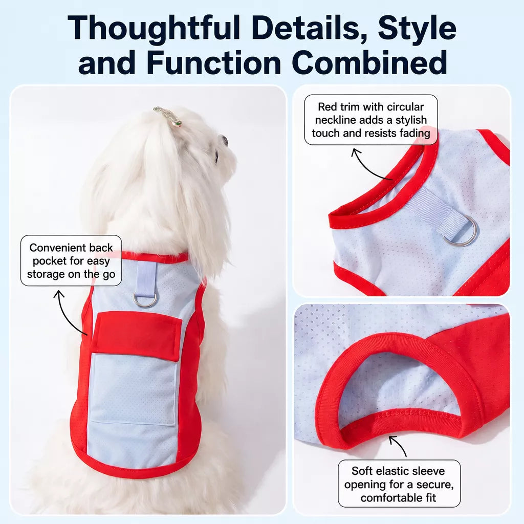 Lightweight Polyester Summer Vest for Small Dogs