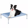 Elevated Steel-Frame Pet Bed with Breathable Fabric