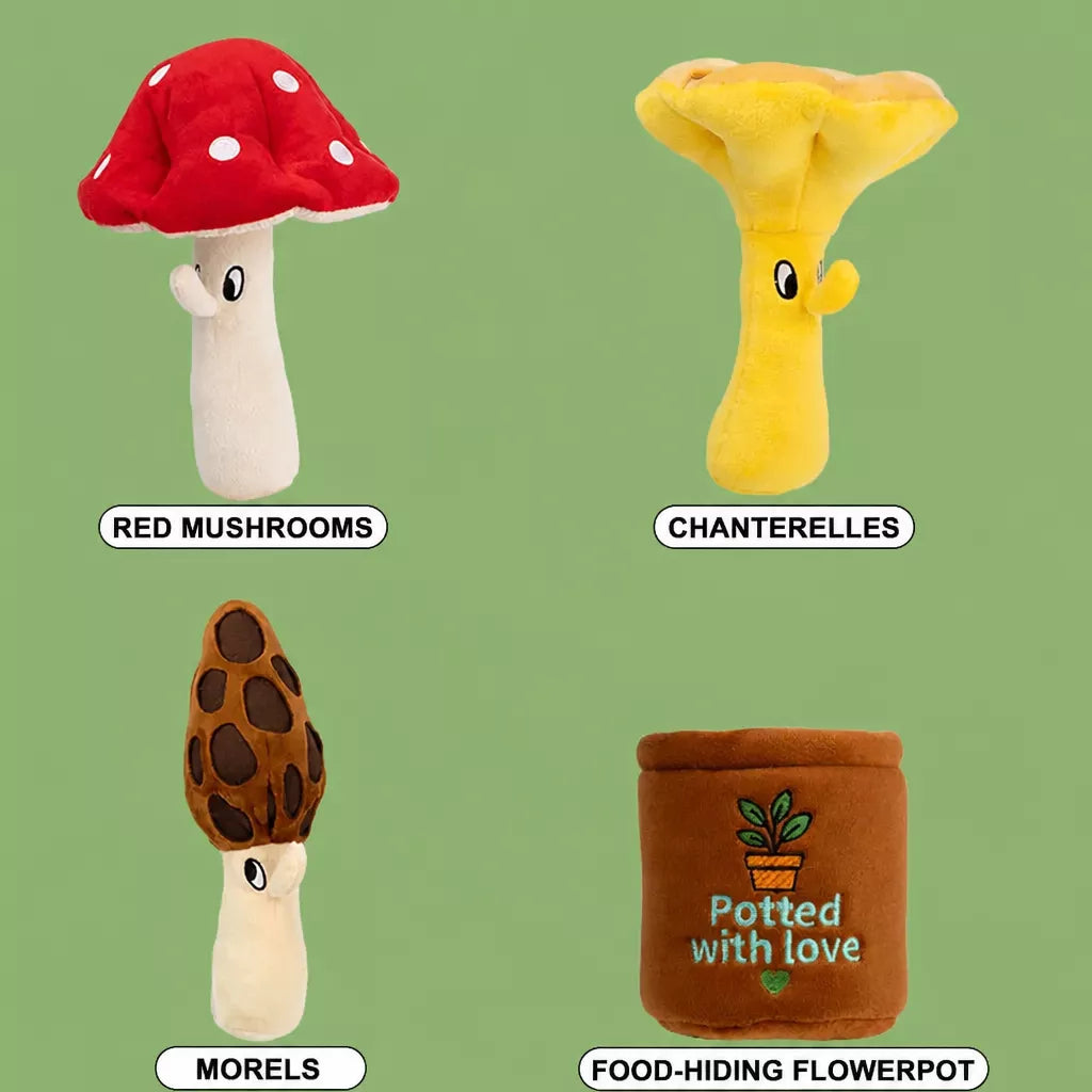 Mushroom Snuffle Mat & Treat-Hiding Toy for Dogs
