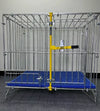 Galvanized Steel-Bar Dog Crate for Indoor or Outdoor Use