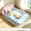 All-Season Waterproof Cat Bed with Removable Washable Cushion