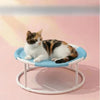 Round Elevated Pet Bed with Breathable Fabric