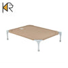 Elevated Steel-Frame Pet Bed with Breathable Fabric