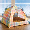 Semi-Enclosed Cat Tent Bed with Removable, Washable Design