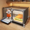 Indoor Iron Dog Crate with Separate Toilet Area