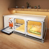 Indoor Iron Dog Crate with Separate Toilet Area