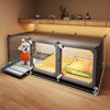 Indoor Iron Dog Crate with Separate Toilet Area