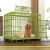 Reinforced Iron Dog Crate with Tray for Small Dogs