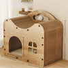 Corrugated Cardboard Cat Scratcher House with Hideaway