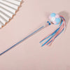 Fairy Cat Teaser Wand with Pom-Pom Toy