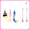 Retractable Cat Teaser Wand with Replaceable Toy Attachments