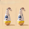 Beechwood Cat Wobble Toy with Feather and Twist Designs