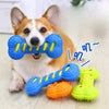 Double-Layer Squeaky Silicone Bone Toy for Dogs