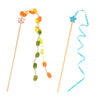 Wooden Cat Teaser Wand Toy with Bell and Colorful Attachments