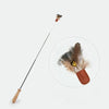 Telescoping Cat Teaser Wand with Interchangeable Attachments