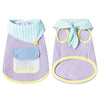 Lightweight Cotton-Linen Dog Vest with Bow Tie