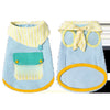 Lightweight Cotton-Linen Dog Vest with Bow Tie