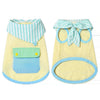 Lightweight Cotton-Linen Dog Vest with Bow Tie