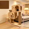 Multi-Level Solid Wood Cat Tree with Scratching Post