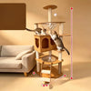 Multi-Level Solid Wood Cat Tree with Scratching Post