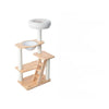 Rubberwood Cat Tree with Hideaway and Climbing Platform