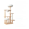 Rubberwood Cat Tree with Hideaway and Climbing Platform