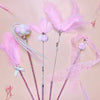 5-Piece Feather Cat Toy Set with Bells