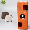 Solid Wood 4-Tier Cat Tree with Enclosed Hideaway