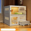 Indoor Cat Enclosure with Integrated Litter Box