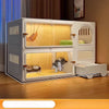 Indoor Cat Enclosure with Integrated Litter Box