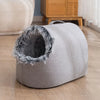 Enclosed Plush Pet Bed for Cats and Small Dogs