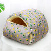 Enclosed Plush Pet Bed for Cats and Small Dogs