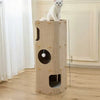 Multi-Tier Felt Cat Tower with Enclosed Hideaway and Scratcher
